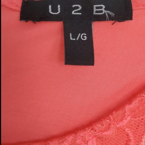 U2B New without tag orange lace tank top size L/G - Picture 9 of 9